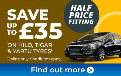 Half Price Fitting on Hilo, Tigar and Yartu Tyres