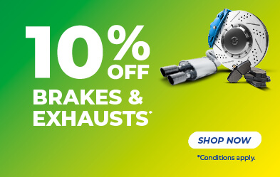 10% Off Brakes and Exhausts