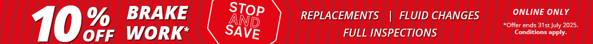 10 percent off brakes offer