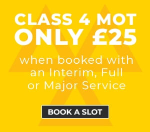 Book a Class 4 MOT for £25 with a Service