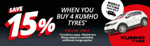Kumho Easter 15% off 4 18"+