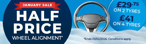 50% Off Wheel Alignment 2+