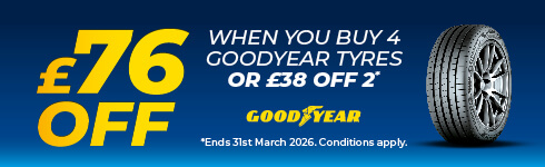 Goodyear £38 Off 2 Tyres