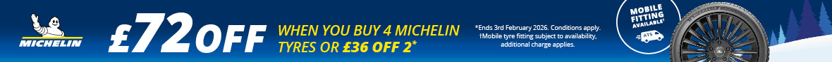 Michelin £36 Off 2 Tyres
