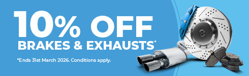 10% off Brakes and Exhaust