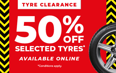 50% Off Selected Tyres